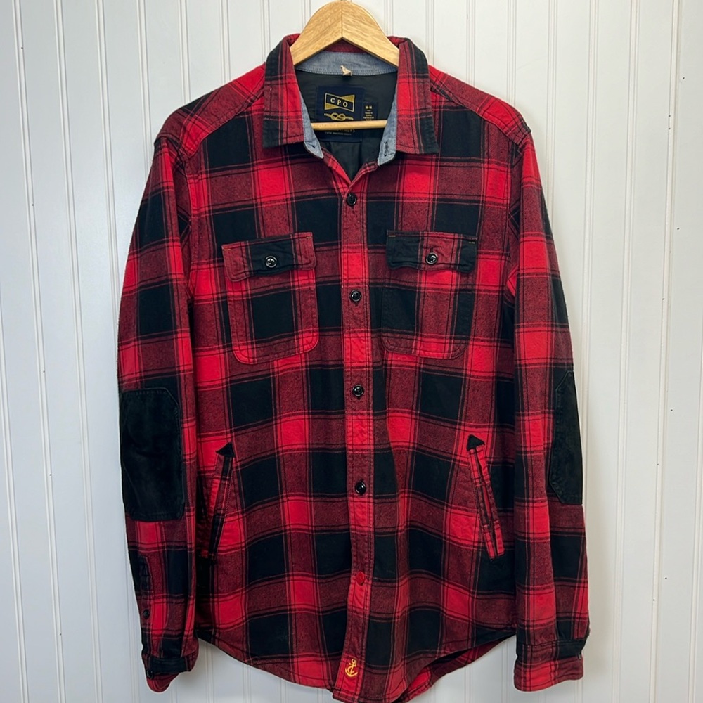 Shipman Supply CPO Provisions Buffalo Plaid Flannel Shirt Sz M